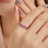 Pink Aria Sterling Silver Band