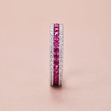 Pink Aria Sterling Silver Band
