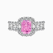 Pink Elizabeth Sterling Silver Ring