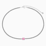 Pink Millionaire Sterling Silver Chocker
