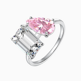 Toi et Moi Sophia Sterling Silver Ring
