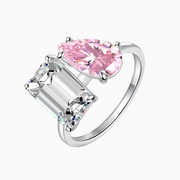 Toi et Moi Sophia Sterling Silver Ring