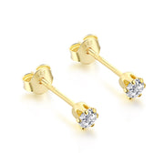 Simple CZ Barbell Studs