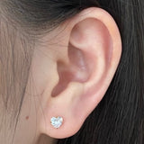 Gold Heart Stud Earrings