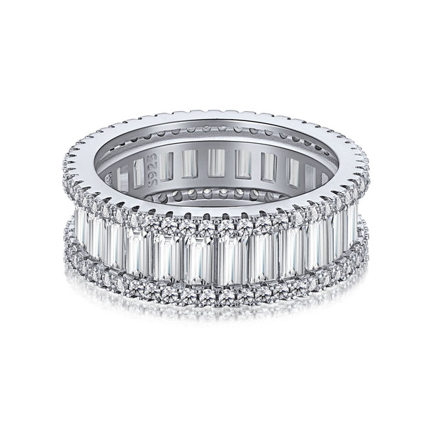 Sterling silver eternity best sale ring