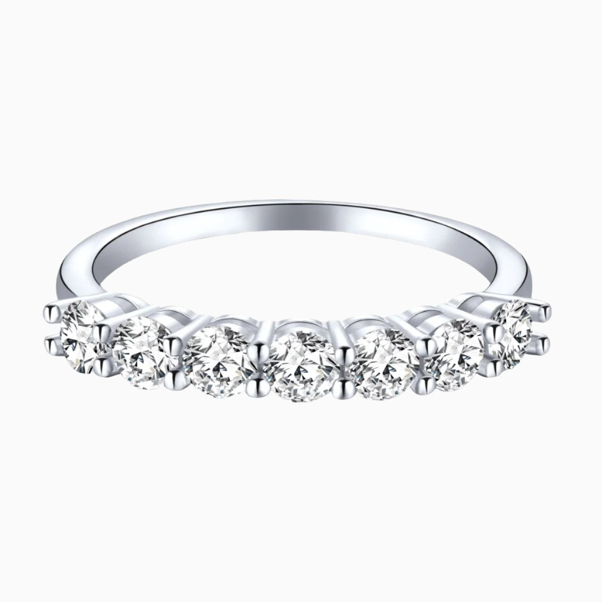 Sterling silver 2024 half eternity ring