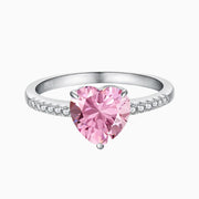 Pink Princess Sterling Silver Ring